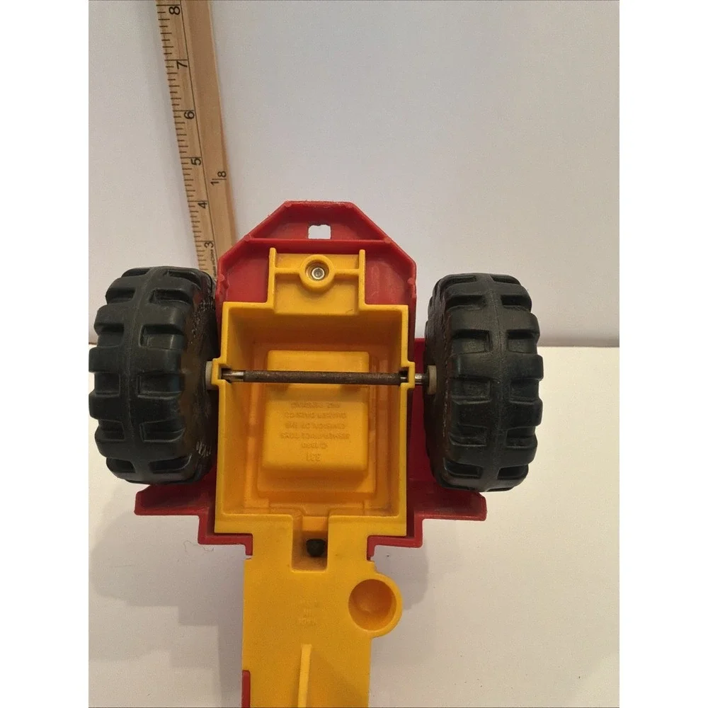VINTAGE 1980 Fisher Price #331 HUSKY HELPER Red‎ Tractor Farm Toy COOL